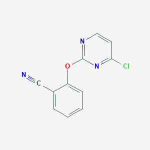 B1423585 2-(2-Cyanophenoxy)-4-chloropyrimidine CAS No. 1159826-56-8
