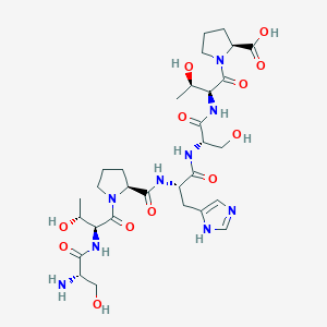 molecular formula C30H47N9O12 B14235864 L-Seryl-L-threonyl-L-prolyl-L-histidyl-L-seryl-L-threonyl-L-proline CAS No. 527736-71-6