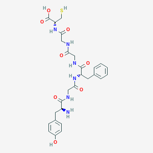 molecular formula C27H34N6O8S B14235865 L-Tyrosylglycyl-L-phenylalanylglycylglycyl-L-cysteine CAS No. 501911-51-9