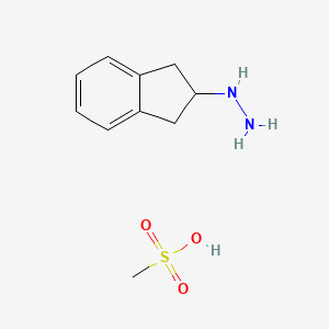 molecular formula C10H16N2O3S B1423587 (2,3-二氢-1H-茚-2-基)肼甲磺酸盐 CAS No. 1263376-27-7