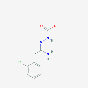 N'-[1-Amino-2-(2-chlorophenyl)ethylidene]hydrazinecarboxylic acid tert-butyl ester