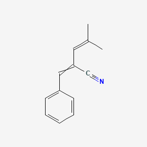 molecular formula C13H13N B14235913 2-Benzylidene-4-methylpent-3-enenitrile CAS No. 243119-08-6