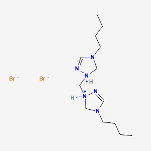 molecular formula C13H28Br2N6 B14235929 1,1'-Methylenebis(4-butyl-4,5-dihydro-1H-1,2,4-triazol-1-ium) dibromide CAS No. 537032-54-5