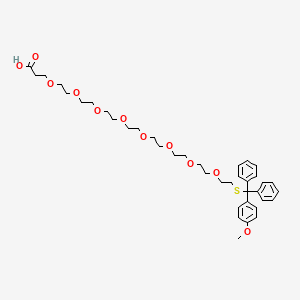 molecular formula C39H54O11S B1423593 alpha-(4-Methoxytrityl)thio-octa(ethylene glycol)-omega-propionic acid CAS No. 1334177-82-0