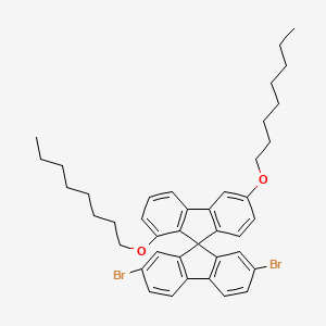 molecular formula C41H46Br2O2 B14235934 2',7'-Dibromo-1,6-bis(octyloxy)-9,9'-spirobi[fluorene] CAS No. 500761-27-3