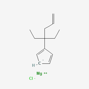 molecular formula C13H19ClMg B14235945 magnesium;2-(3-ethylhex-5-en-3-yl)cyclopenta-1,3-diene;chloride CAS No. 401520-55-6