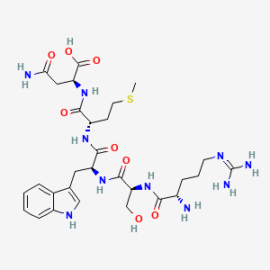 molecular formula C29H44N10O8S B14235951 N~5~-(Diaminomethylidene)-L-ornithyl-L-seryl-L-tryptophyl-L-methionyl-L-asparagine CAS No. 571146-32-2