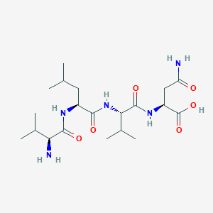 molecular formula C20H37N5O6 B14235961 L-Valyl-L-leucyl-L-valyl-L-asparagine CAS No. 438186-91-5