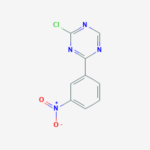 molecular formula C9H5ClN4O2 B1423597 2-Chloro-4-(3-nitrophenyl)-1,3,5-triazine CAS No. 919085-47-5