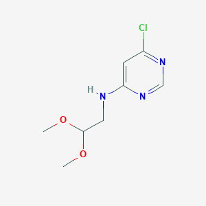 molecular formula C8H12ClN3O2 B1423598 6-chloro-N-(2,2-dimethoxyethyl)pyrimidin-4-amine CAS No. 1159822-73-7