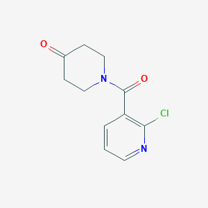 molecular formula C11H11ClN2O2 B1423599 1-(2-Chloropyridine-3-carbonyl)-4-piperidinone CAS No. 1159822-97-5