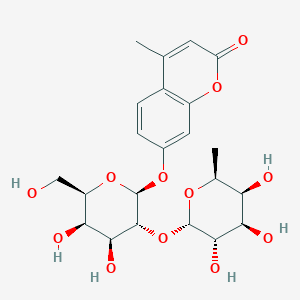 molecular formula C22H28O12 B014236 4-甲基伞形酮-2-O-(α-L-岩藻糖基)-β-D-半乳糖苷 CAS No. 225217-42-5