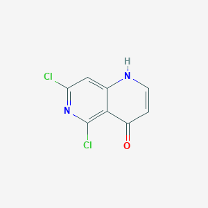 molecular formula C8H4Cl2N2O B1423600 5,7-Dichloro-1,6-naphthyridin-4(1H)-one CAS No. 863785-66-4