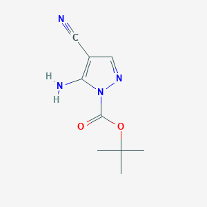 molecular formula C9H12N4O2 B1423602 tert-butyl 5-amino-4-cyano-1H-pyrazole-1-carboxylate CAS No. 1232792-00-5