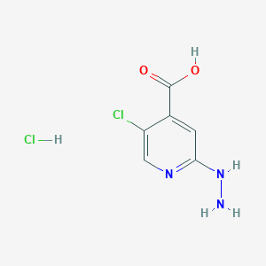 molecular formula C6H7Cl2N3O2 B1423603 5-Chloro-2-hydrazinylpyridine-4-carboxylic acid hydrochloride CAS No. 1228182-73-7
