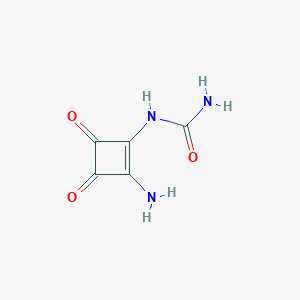 molecular formula C5H5N3O3 B14236036 N-(2-Amino-3,4-dioxocyclobut-1-en-1-yl)urea CAS No. 428499-95-0