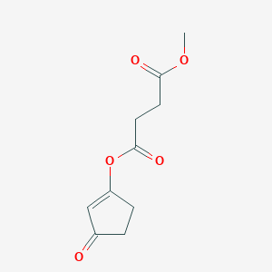 molecular formula C10H12O5 B14236053 Methyl 3-oxocyclopent-1-en-1-yl butanedioate CAS No. 596111-21-6