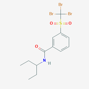 molecular formula C13H16Br3NO3S B14236059 N-(Pentan-3-yl)-3-(tribromomethanesulfonyl)benzamide CAS No. 322475-44-5
