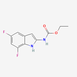 (5,7-Difluoro-1H-indol-2-yl)-carbamic acid ethyl ester