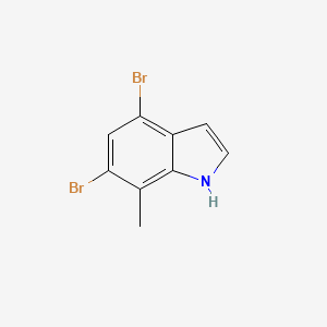molecular formula C9H7Br2N B1423610 4,6-dibromo-7-methyl-1H-indole CAS No. 1082040-84-3