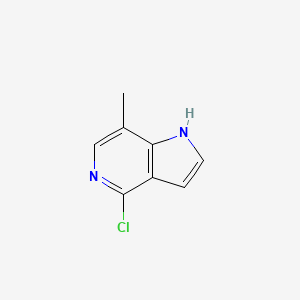 molecular formula C8H7ClN2 B1423611 4-chloro-7-methyl-1H-pyrrolo[3,2-c]pyridine CAS No. 1082040-95-6