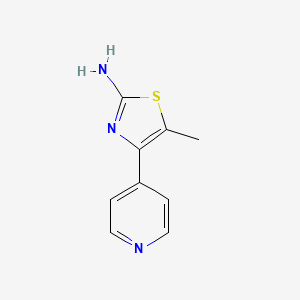 molecular formula C9H9N3S B1423613 5-Methyl-4-pyridin-4-YL-thiazol-2-ylamine CAS No. 206555-50-2