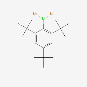 molecular formula C18H29BBr2 B14236157 Dibromo(2,4,6-tri-tert-butylphenyl)borane CAS No. 501122-97-0