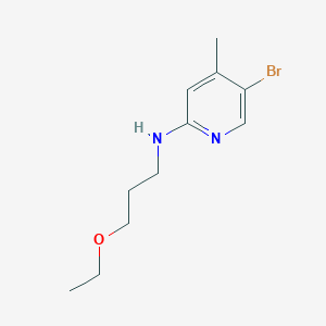molecular formula C11H17BrN2O B1423617 N-(5-Bromo-4-methyl-2-pyridinyl)-N-(3-ethoxypropyl)amine CAS No. 1220036-71-4