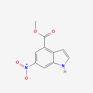 molecular formula C10H8N2O4 B1423621 甲基 6-硝基-1H-吲哚-4-羧酸酯 CAS No. 1082040-42-3