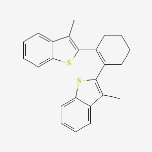 molecular formula C24H22S2 B14236232 2,2'-(Cyclohex-1-ene-1,2-diyl)bis(3-methyl-1-benzothiophene) CAS No. 258498-74-7