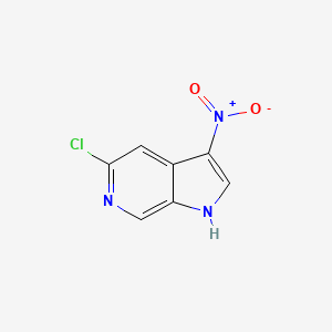 molecular formula C7H4ClN3O2 B1423624 5-氯-3-硝基-1H-吡咯并[2,3-c]吡啶 CAS No. 1167056-19-0