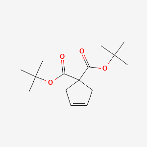 molecular formula C15H24O4 B1423627 DI(Tert-butyl) cyclopent-3-ene-1,1-dicarboxylate CAS No. 88326-57-2