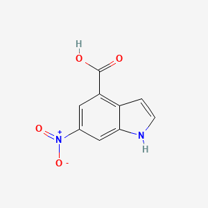 molecular formula C9H6N2O4 B1423629 6-硝基-1H-吲哚-4-羧酸 CAS No. 1082040-51-4
