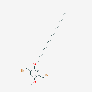 molecular formula C25H42Br2O2 B14236292 Benzene, 1,4-bis(bromomethyl)-2-(hexadecyloxy)-5-methoxy- CAS No. 383863-17-0