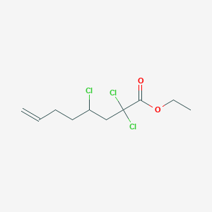 molecular formula C10H15Cl3O2 B14236319 Ethyl 2,2,4-trichlorooct-7-enoate CAS No. 596796-52-0