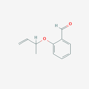 molecular formula C11H12O2 B1423633 2-[(1-Methyl-2-propen-1-YL)oxy]benzaldehyde CAS No. 925240-83-1