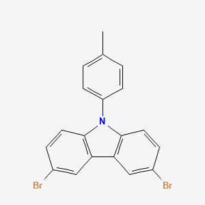 molecular formula C19H13Br2N B1423634 3,6-二溴-9-(对甲苯基)-9H-咔唑 CAS No. 357437-74-2