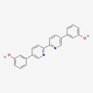 molecular formula C22H16N2O2 B14236346 Phenol, 3,3'-[2,2'-bipyridine]-5,5'-diylbis- CAS No. 479200-05-0
