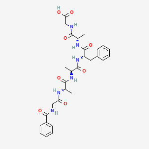 molecular formula C29H36N6O8 B14236350 N-Benzoylglycyl-L-alanyl-L-alanyl-L-phenylalanyl-L-alanylglycine CAS No. 288608-67-3