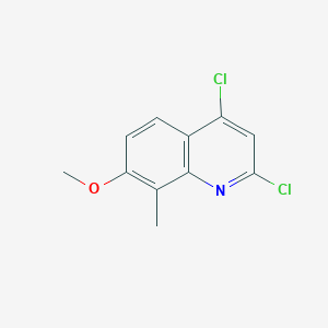 molecular formula C11H9Cl2NO B1423636 2,4-Dichloro-7-methoxy-8-methylquinoline CAS No. 1108659-32-0