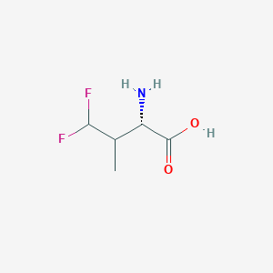 molecular formula C5H9F2NO2 B14236399 4,4-Difluoro-L-valine CAS No. 376359-43-2