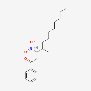 molecular formula C19H29NO3 B1423641 4-Methyl-3-nitro-1-phenyldodecan-1-one CAS No. 50671-18-6