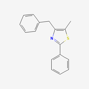 molecular formula C17H15NS B14236413 4-Benzyl-5-methyl-2-phenyl-1,3-thiazole CAS No. 389123-06-2