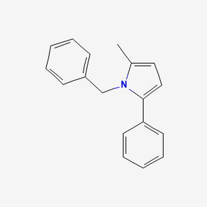 molecular formula C18H17N B14236430 1H-Pyrrole, 2-methyl-5-phenyl-1-(phenylmethyl)- CAS No. 357988-98-8