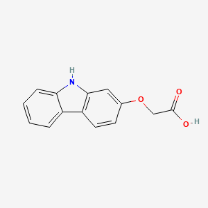 molecular formula C14H11NO3 B14236447 Acetic acid, (9H-carbazol-2-yloxy)- CAS No. 300345-74-8