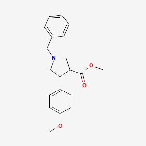 molecular formula C20H23NO3 B1423650 Methyl 1-benzyl-4-(4-methoxyphenyl)pyrrolidine-3-carboxylate CAS No. 438492-38-7