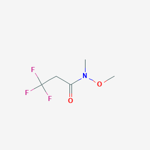 molecular formula C5H8F3NO2 B1423654 3,3,3-Trifluoro-N-methoxy-N-methylpropanamide CAS No. 1260812-72-3