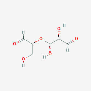 molecular formula C6H10O6 B14236547 (2R,3R)-2,3-Dihydroxy-3-{[(2R)-1-hydroxy-3-oxopropan-2-yl]oxy}propanal CAS No. 393835-56-8