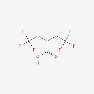 molecular formula C6H6F6O2 B1423656 4,4,4-Trifluoro-2-(2,2,2-trifluoroethyl)butanoic acid CAS No. 1260806-92-5