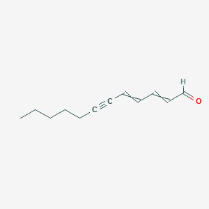 molecular formula C12H16O B14236600 Dodeca-2,4-dien-6-ynal CAS No. 207293-18-3